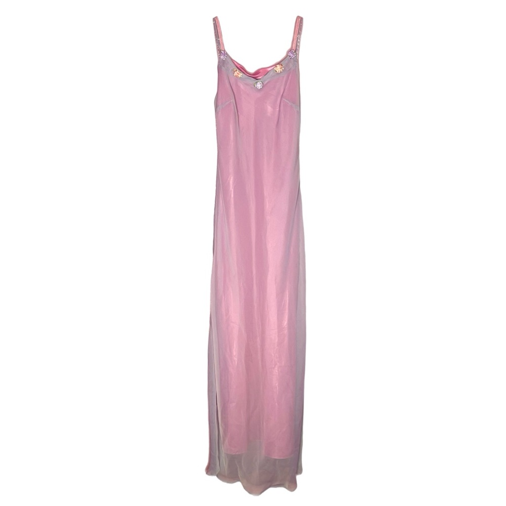 ( SOLD) Vintage 90s mesh pink & violet dress